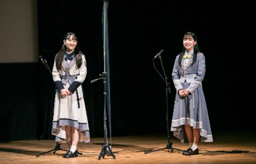 新谷真弓氏とSTU48によるアフレコ体験